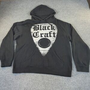 BlackCraft Cult Mens Black Ouija Planchette Guitar Pick Graphic Hoodie XL